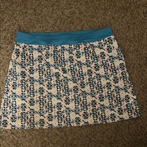 Stylish Blue Patterned Women's Skort